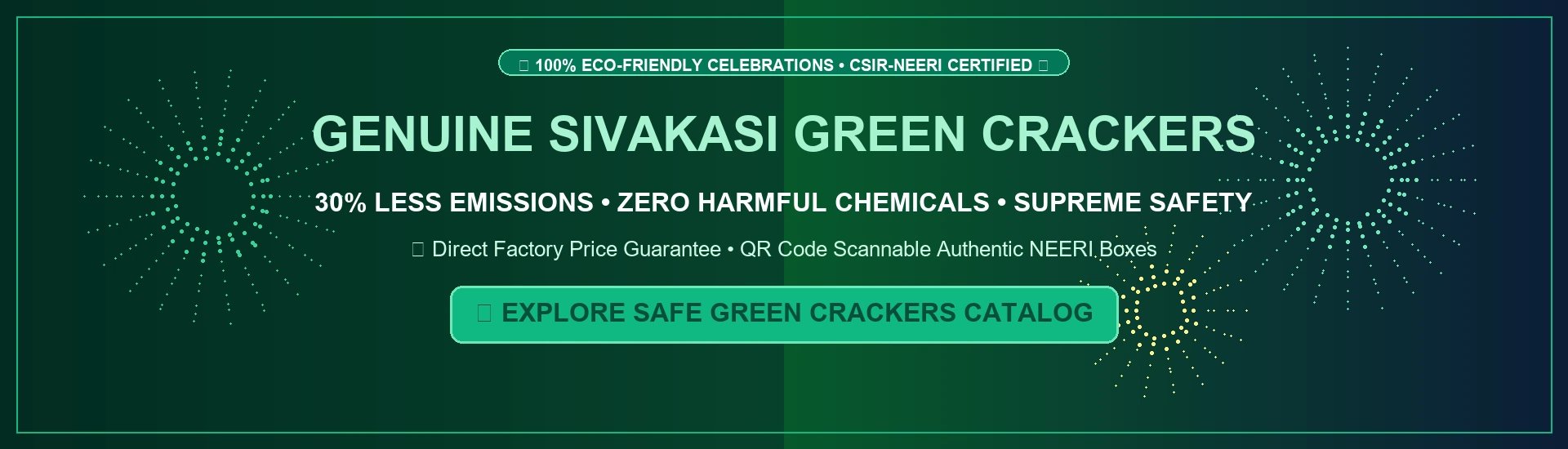 100% CSIR-NEERI Certified Green Crackers