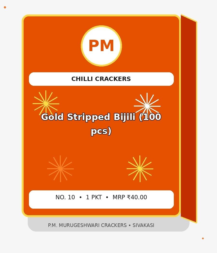 Gold Stripped Bijili (100 pcs)