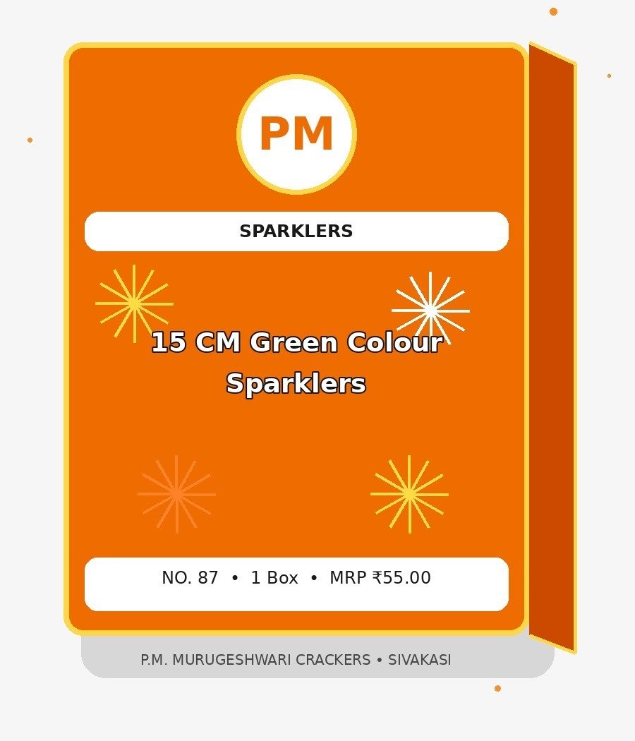 15 CM Green Colour Sparklers