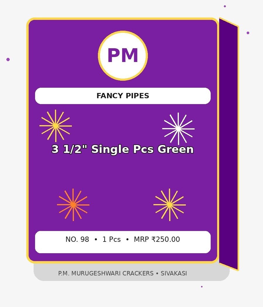 3 1/2" Single Pcs Green